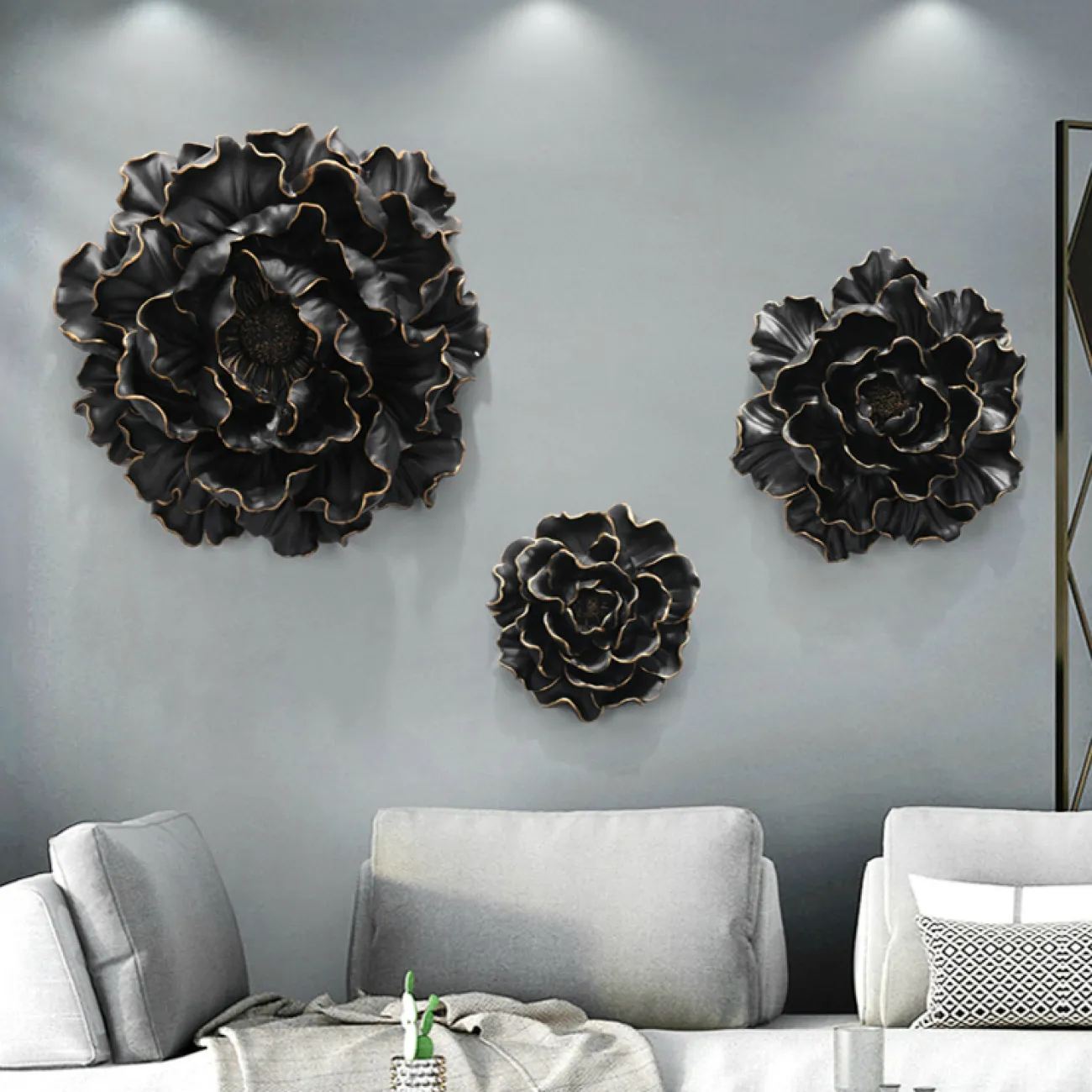 Дизайнерский настенный декор цветы LaLume-KKK00246