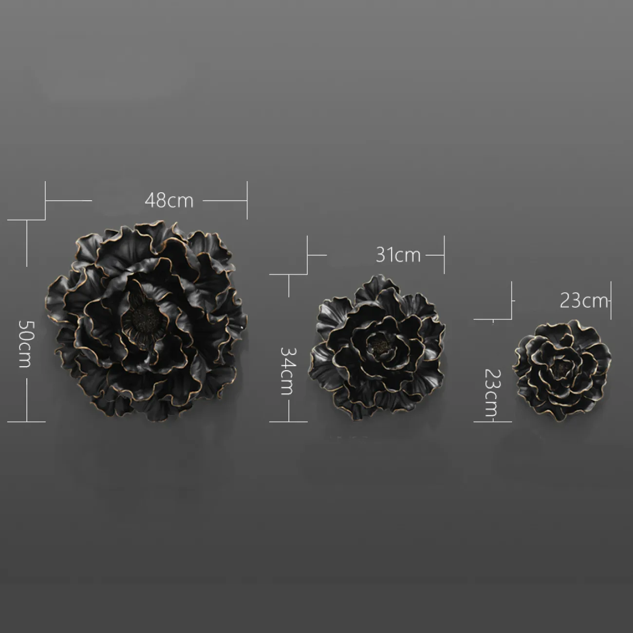 Дизайнерский настенный декор цветы LaLume-KKK00246