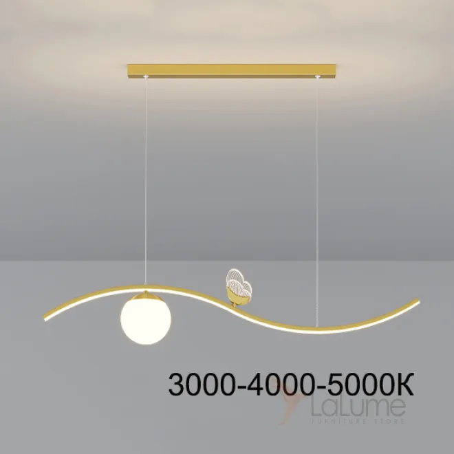 Подвесной светильник BABETTA WAVE Brass Трехцветный свет от ImperiumLoft