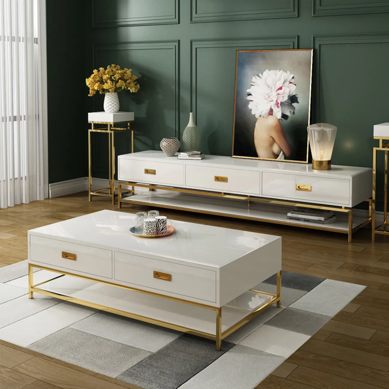 Дизайнерский комод под ТВ LaLume-TV00125