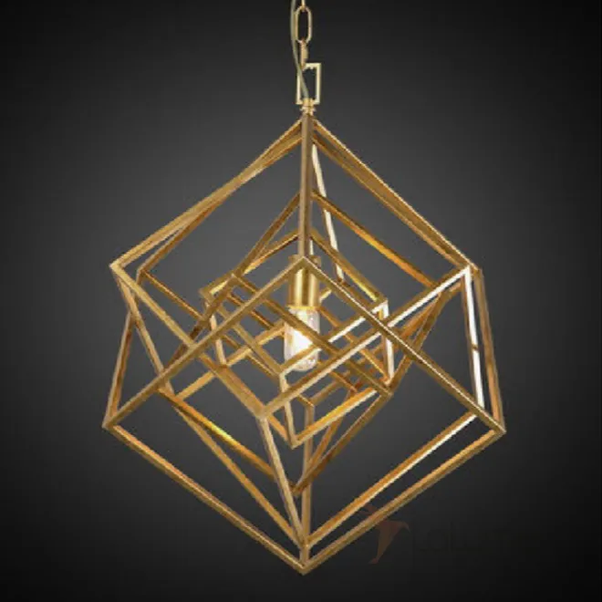 Подвесной светильник CUBIST Chandelier Gold 1 bulbs от LaLume