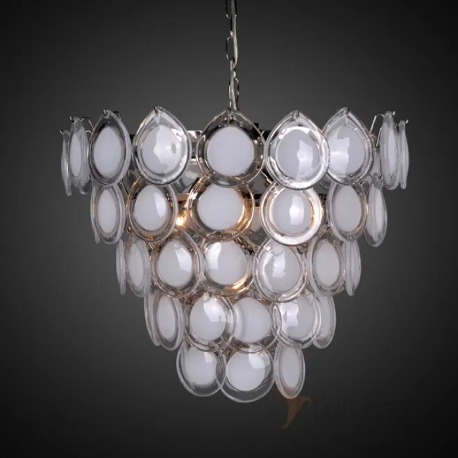 Люстра Vistosi glass disc chandelier in 1960 от LaLume