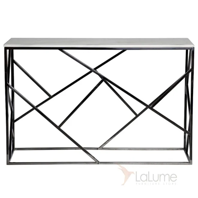 Консоль Serene Furnishing Dark Chrome Marble Top Console от LaLume