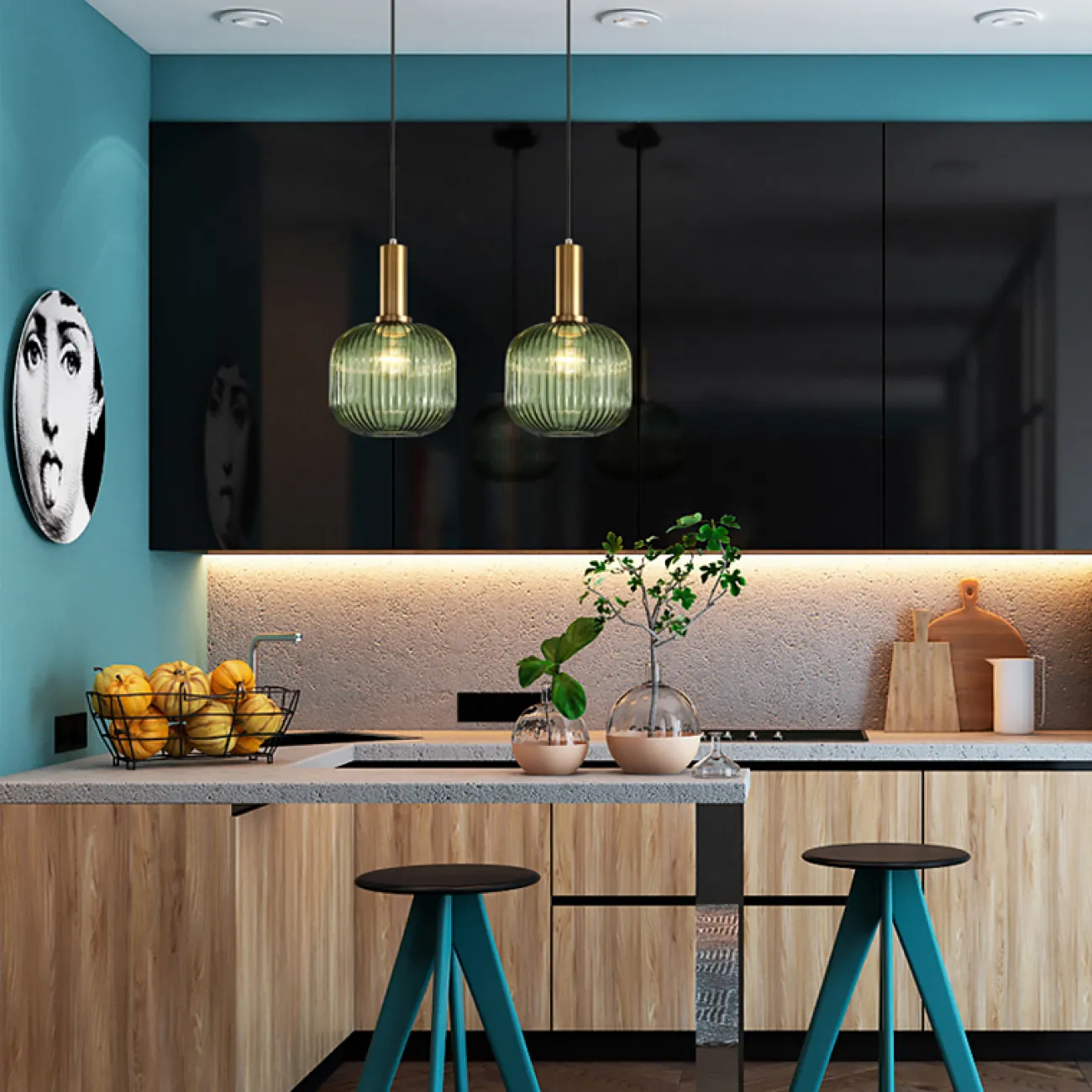 Подвесной светильник Ferm Living chinese lantern A Black / White от ImperiumLoft