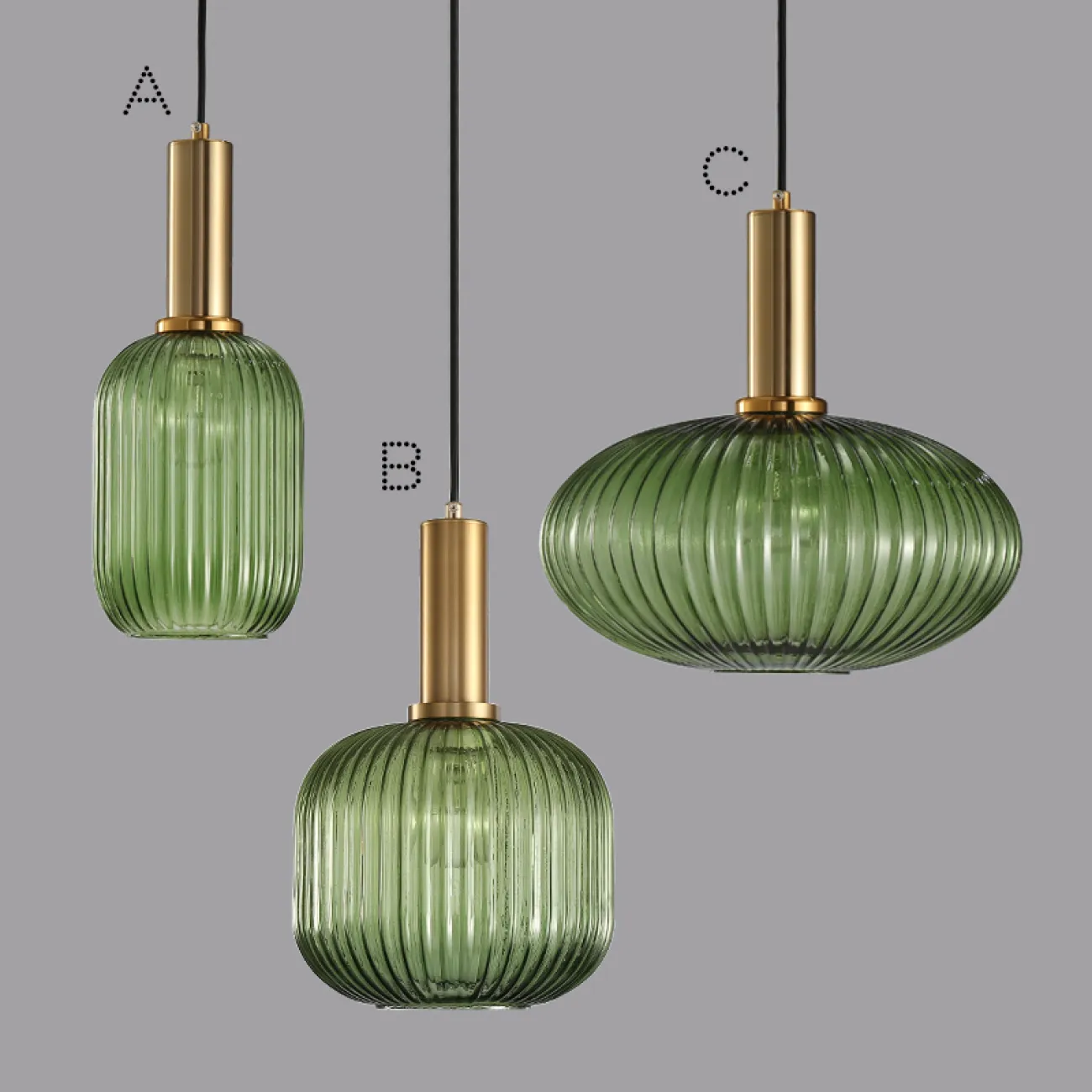 Светильники-подвесы с цветными стеклянными плафонами