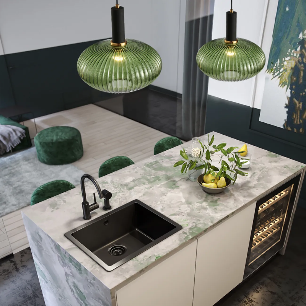 Подвесной светильник Ferm Living chinese lantern A Black / White от ImperiumLoft