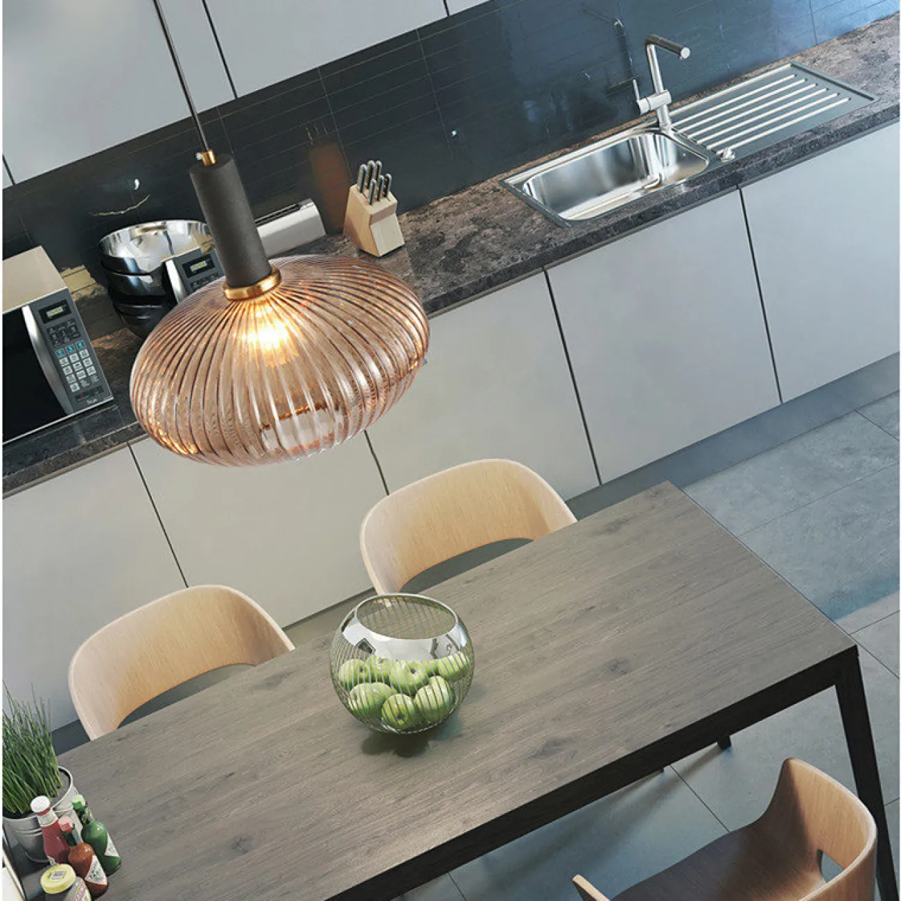 Подвесной светильник Ferm Living chinese lantern A Black / White от ImperiumLoft