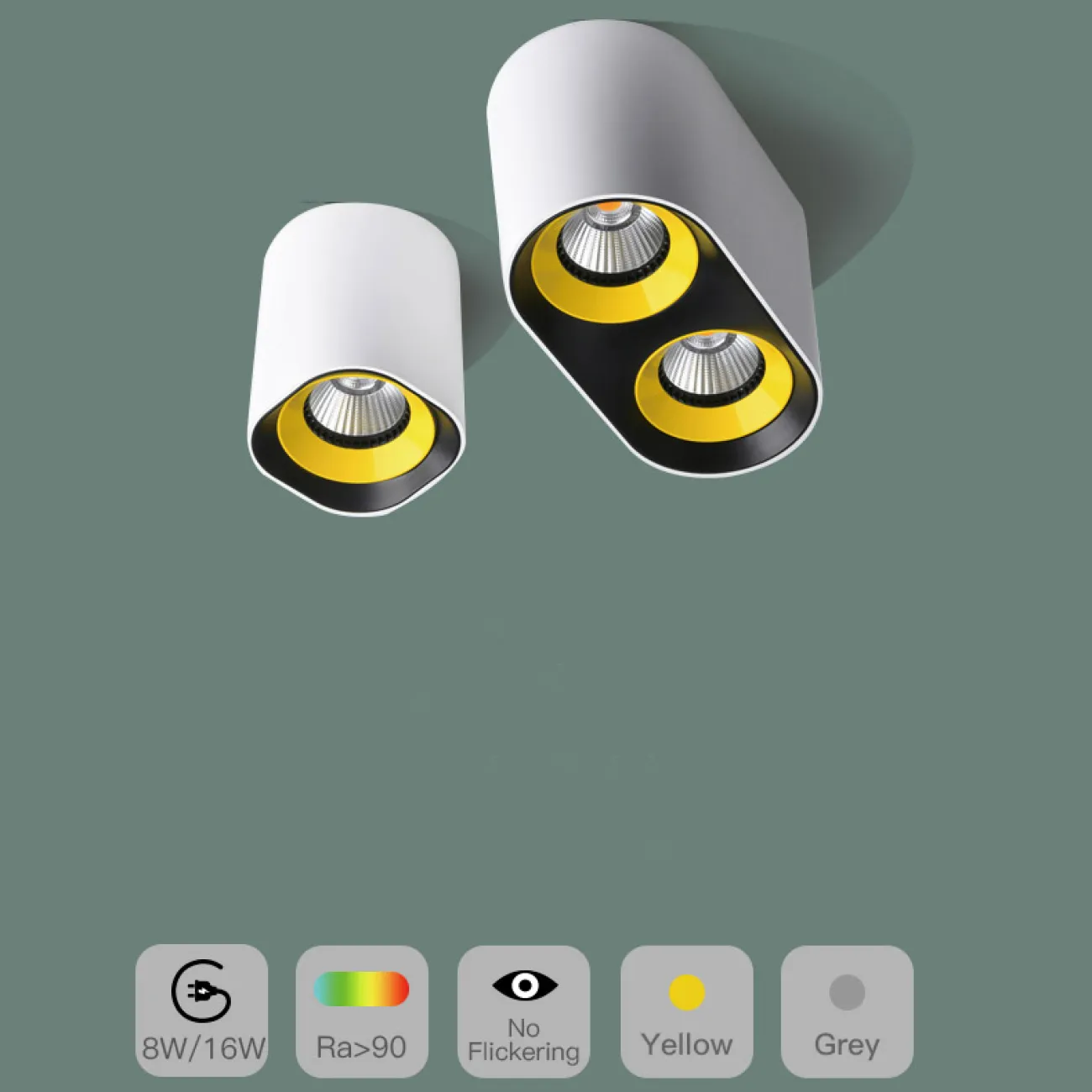 Точечный светильник REXTON A L2 White Grey 4000 К от ImperiumLoft