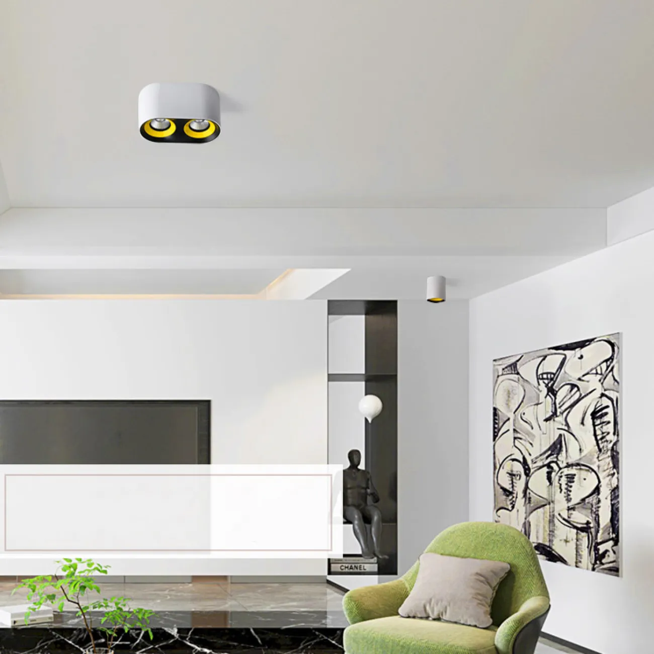 Точечный светильник REXTON A L2 White Grey 4000 К от ImperiumLoft