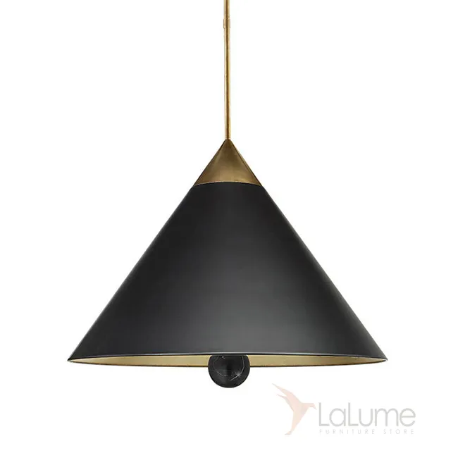 Подвесной светильник Cleo Pendant Brass & Black designed by Kelly Wearstler