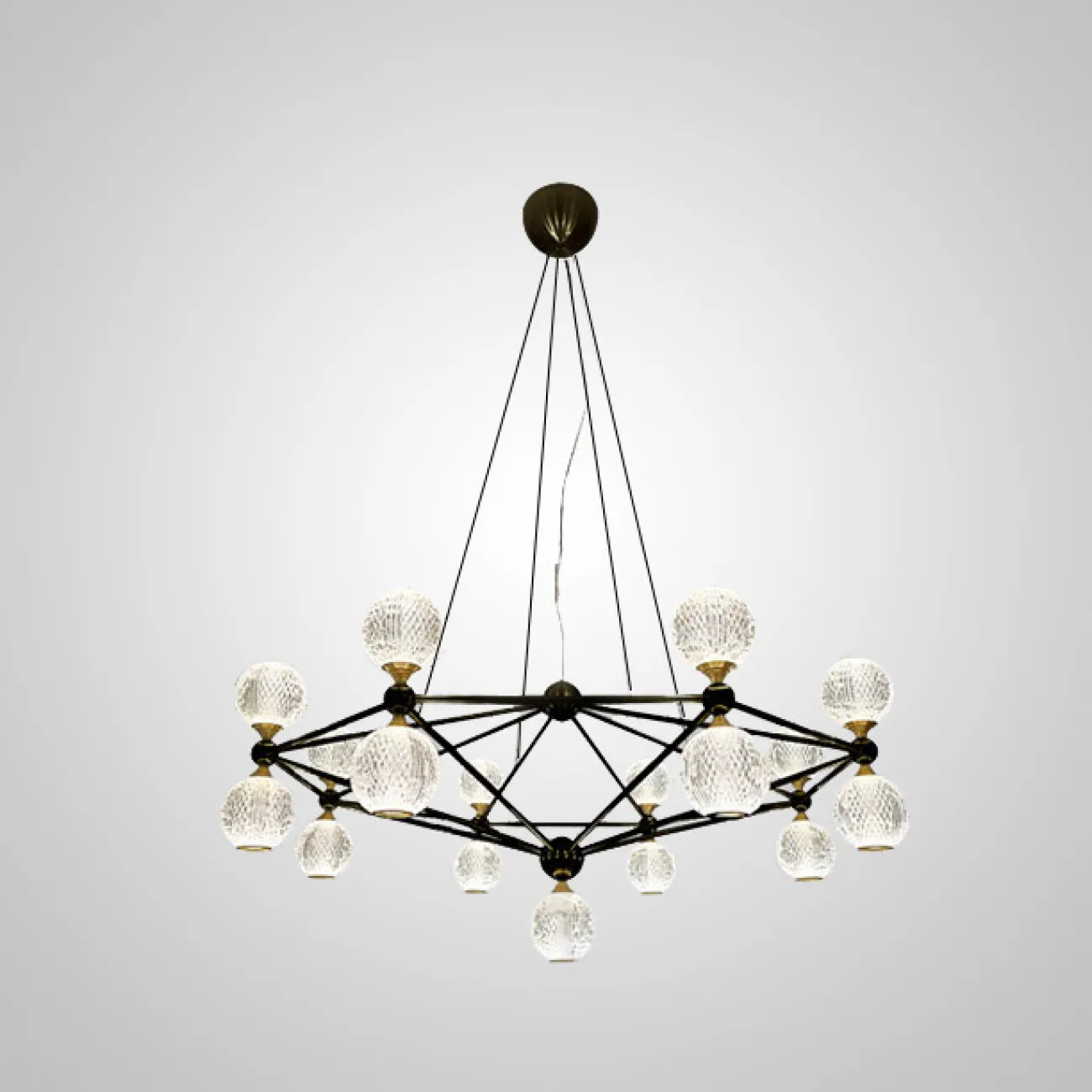 Подвесная люстра TRENTON L13 Black от ImperiumLoft