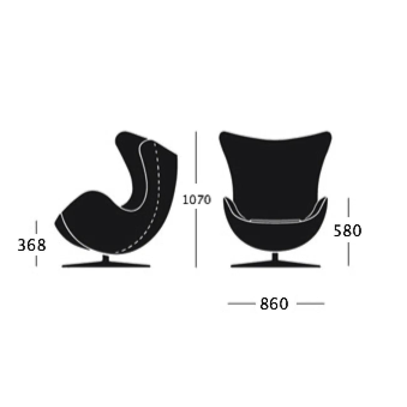 Кресло яйцо Egg Chair designed by Arne Jacobsen		 in 1958 от LaLume
