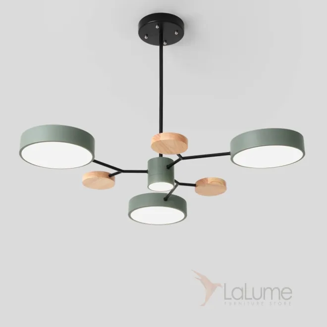 Люстра на штанге MEADE 4 lamps Green от ImperiumLoft