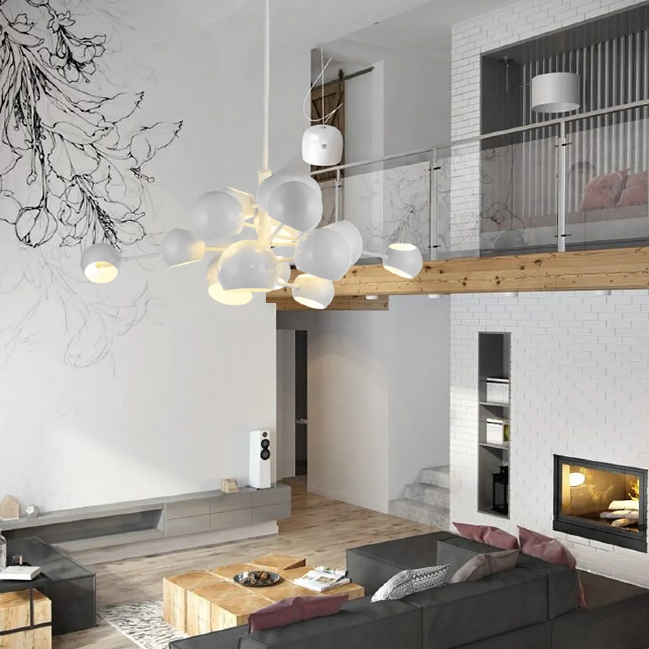 Дизайнерская люстра Kopra Burst L11 Black от ImperiumLoft Дизайнерская люстра Kopra Burst L11 Black от ImperiumLoft