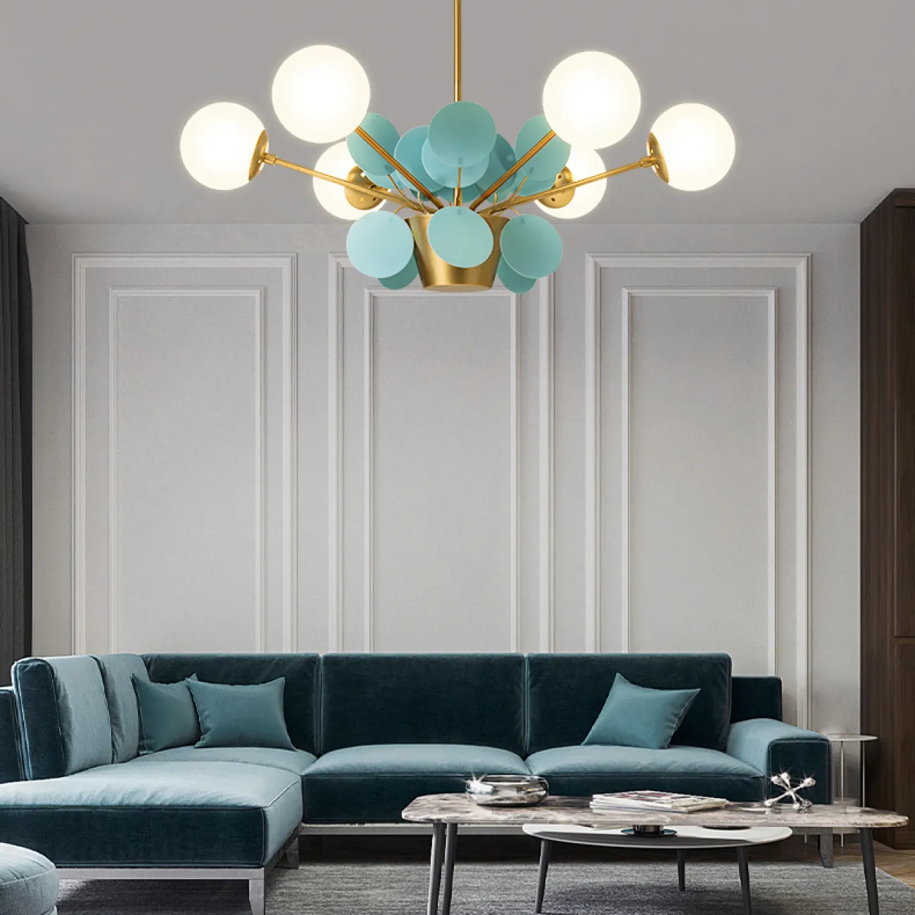 Потолочный светильник MATISSE CH L6 White от ImperiumLoft
