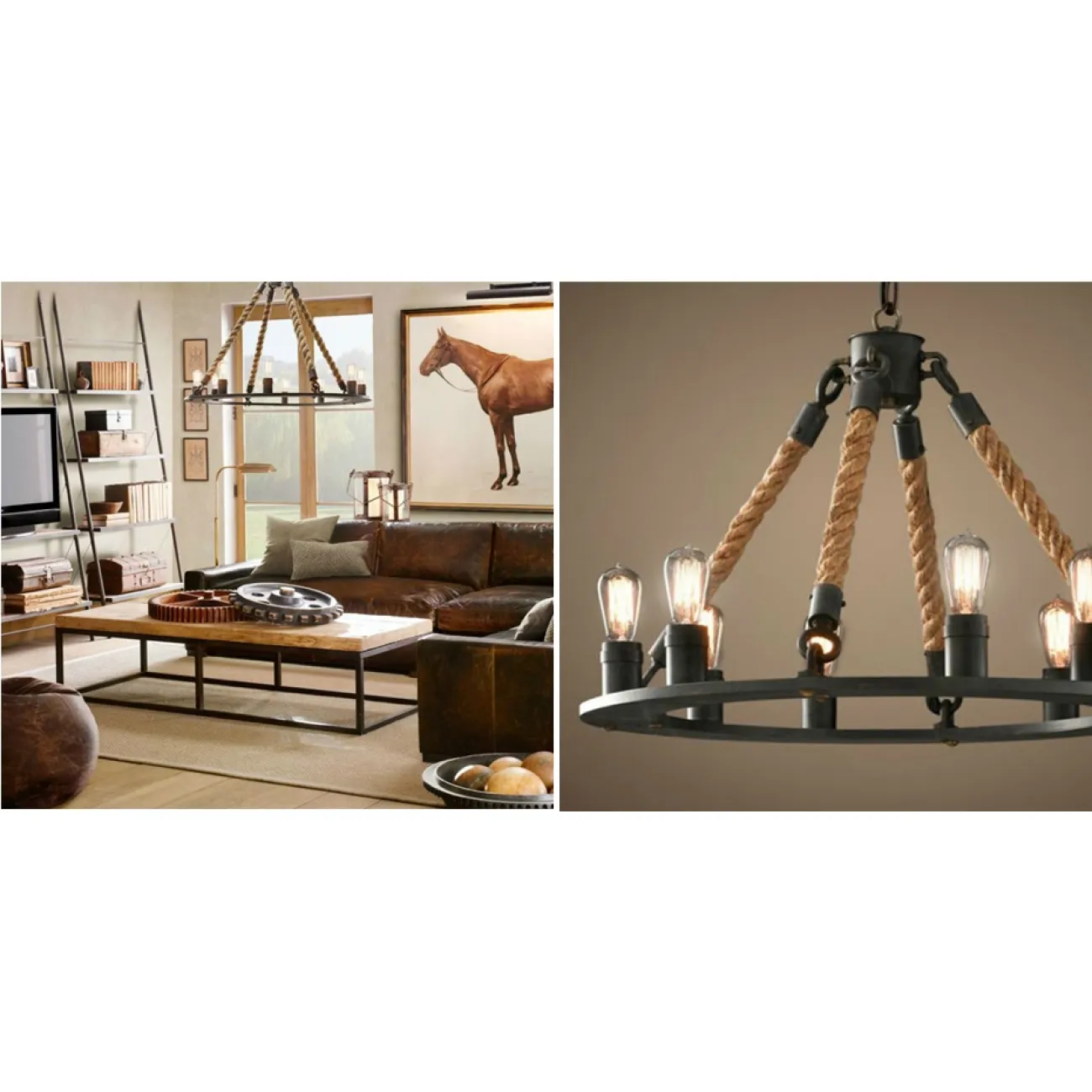 Люстра Loft Old Castle Rope Chandelier от LaLume