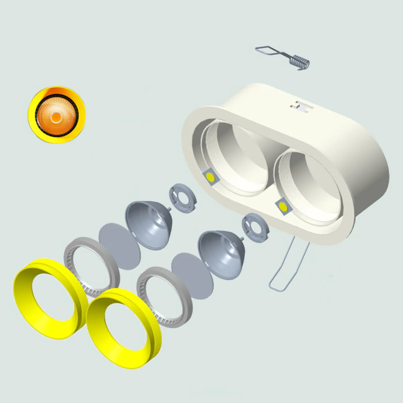 Точечный светильник REXTON B L2 Grey White 4000 К от ImperiumLoft