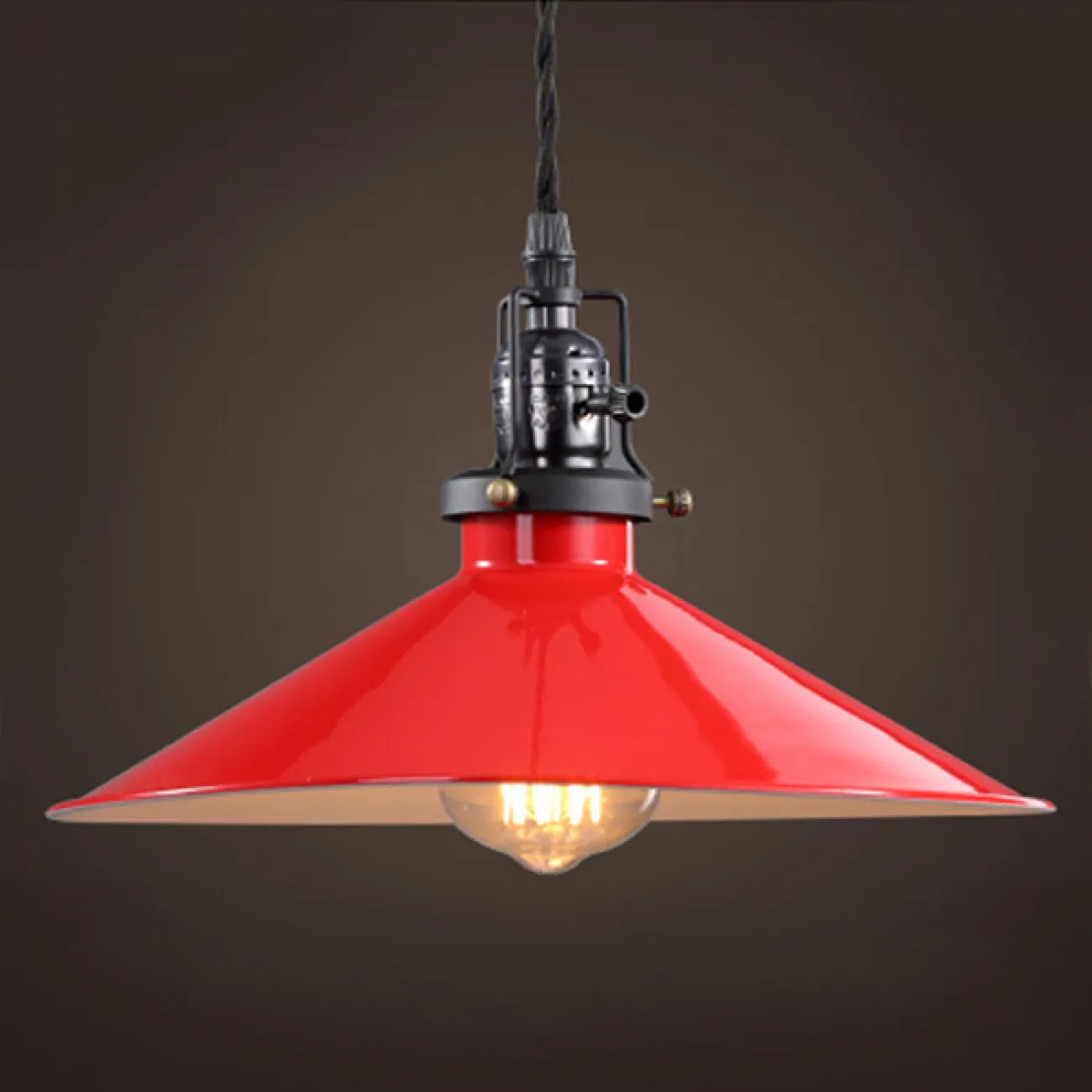 Красный подвесной светильник Loft Factory filament RED от LaLume
