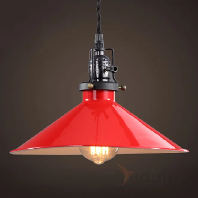 Красный подвесной светильник Loft Factory filament RED от LaLume