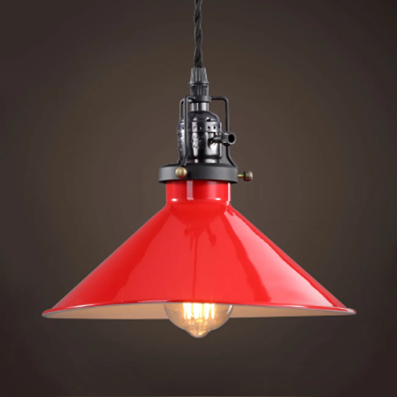 Красный подвесной светильник Loft Factory filament RED от LaLume