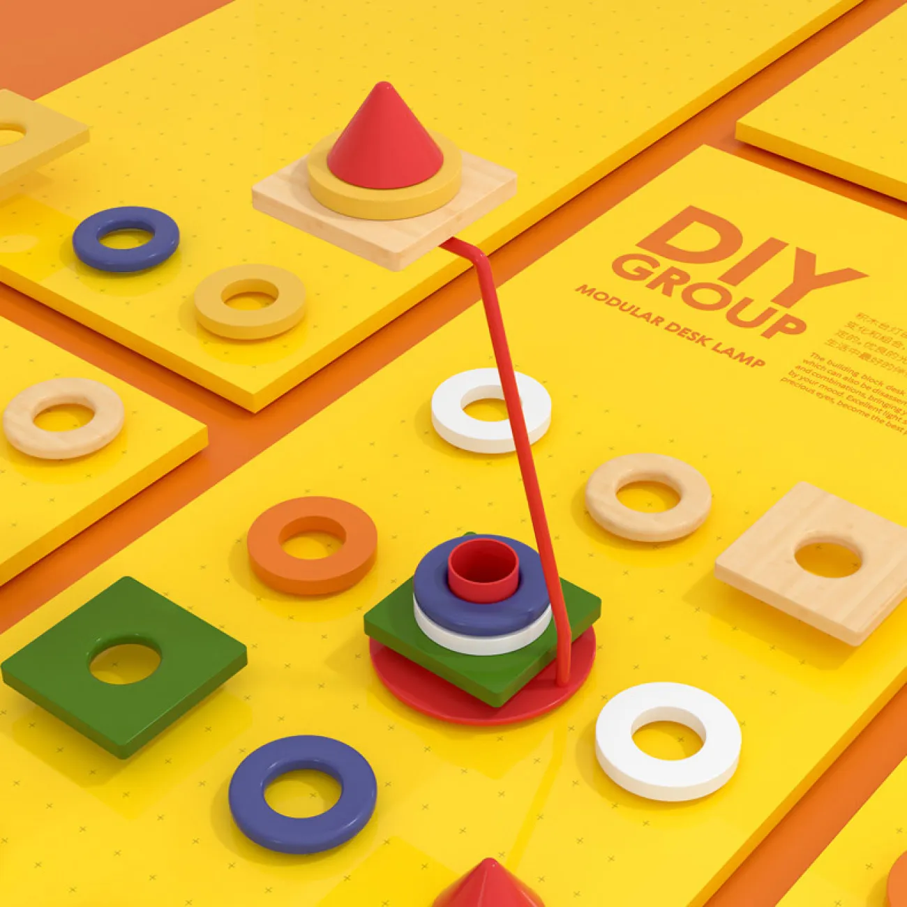 Настольная лампа KIRKE Pink Круг от ImperiumLoft