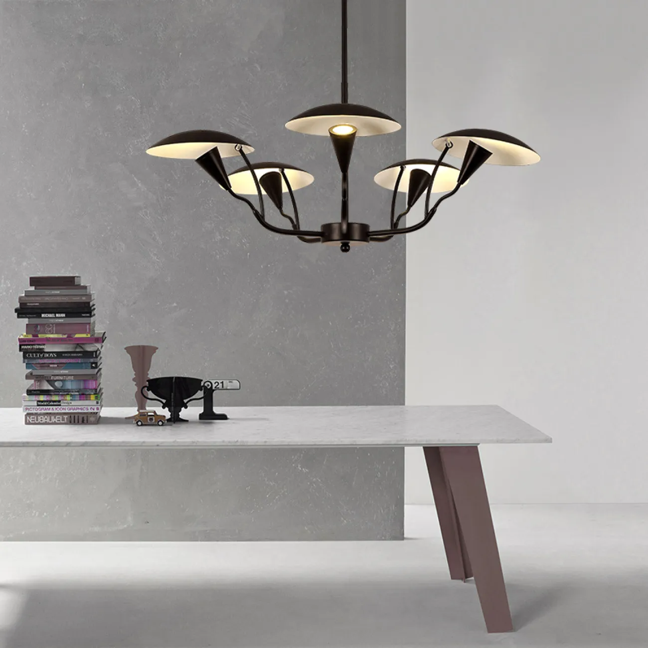 Люстра на штанге SHELT D83 Black от ImperiumLoft