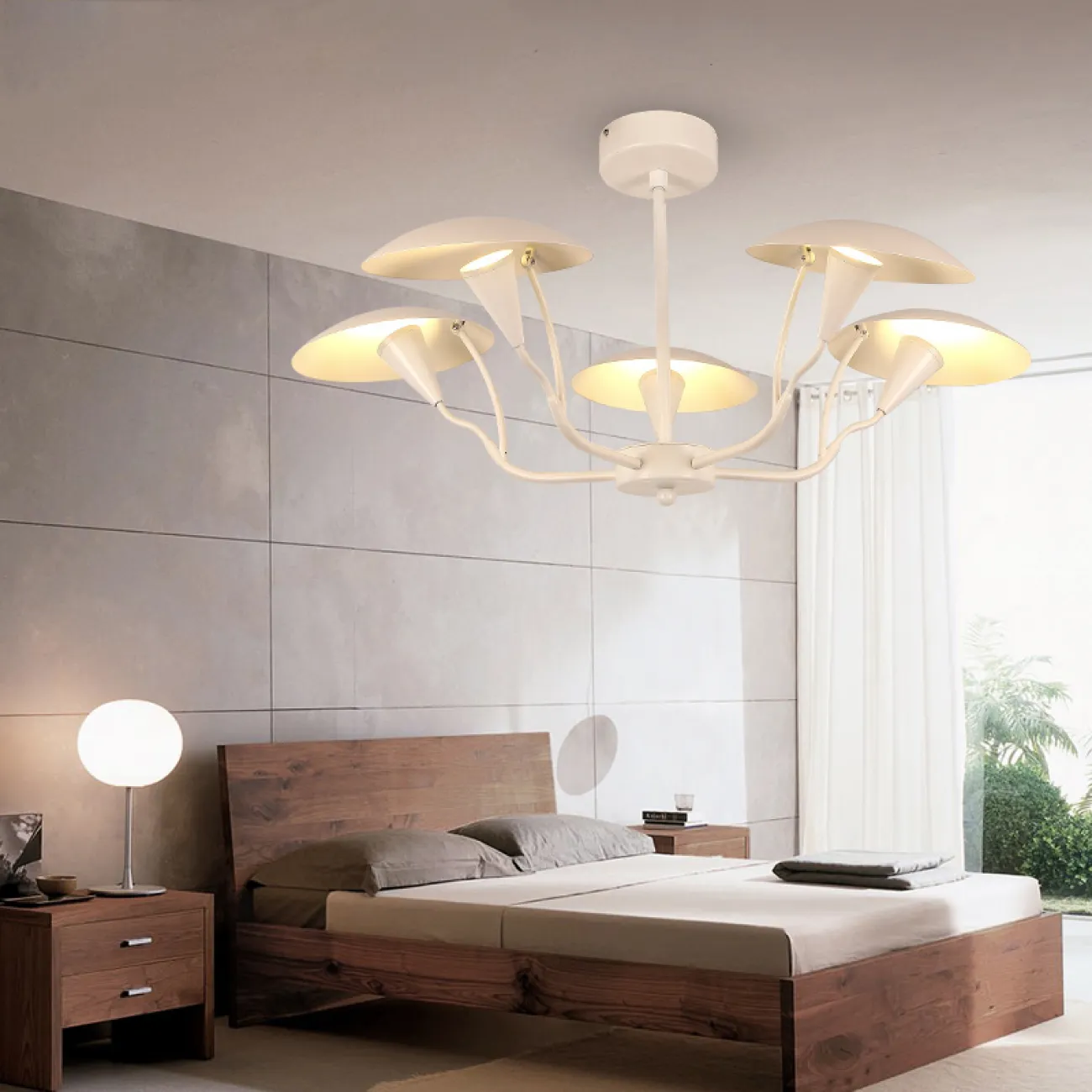 Люстра на штанге SHELT D100 White от ImperiumLoft