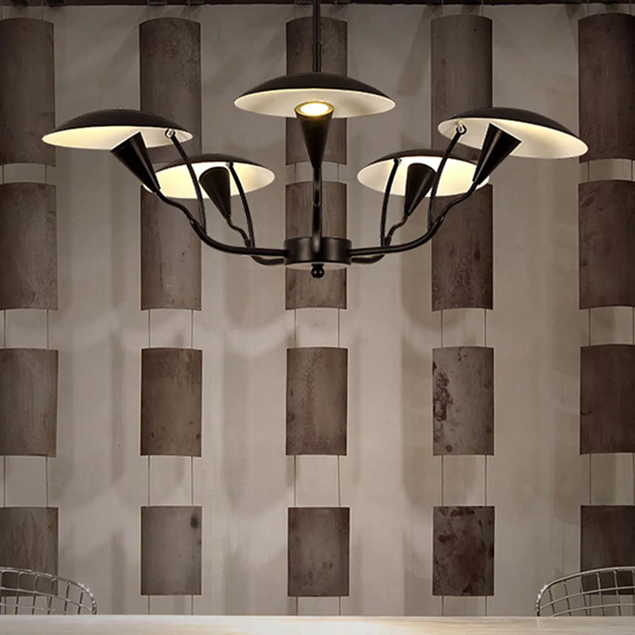 Люстра на штанге SHELT D100 White от ImperiumLoft