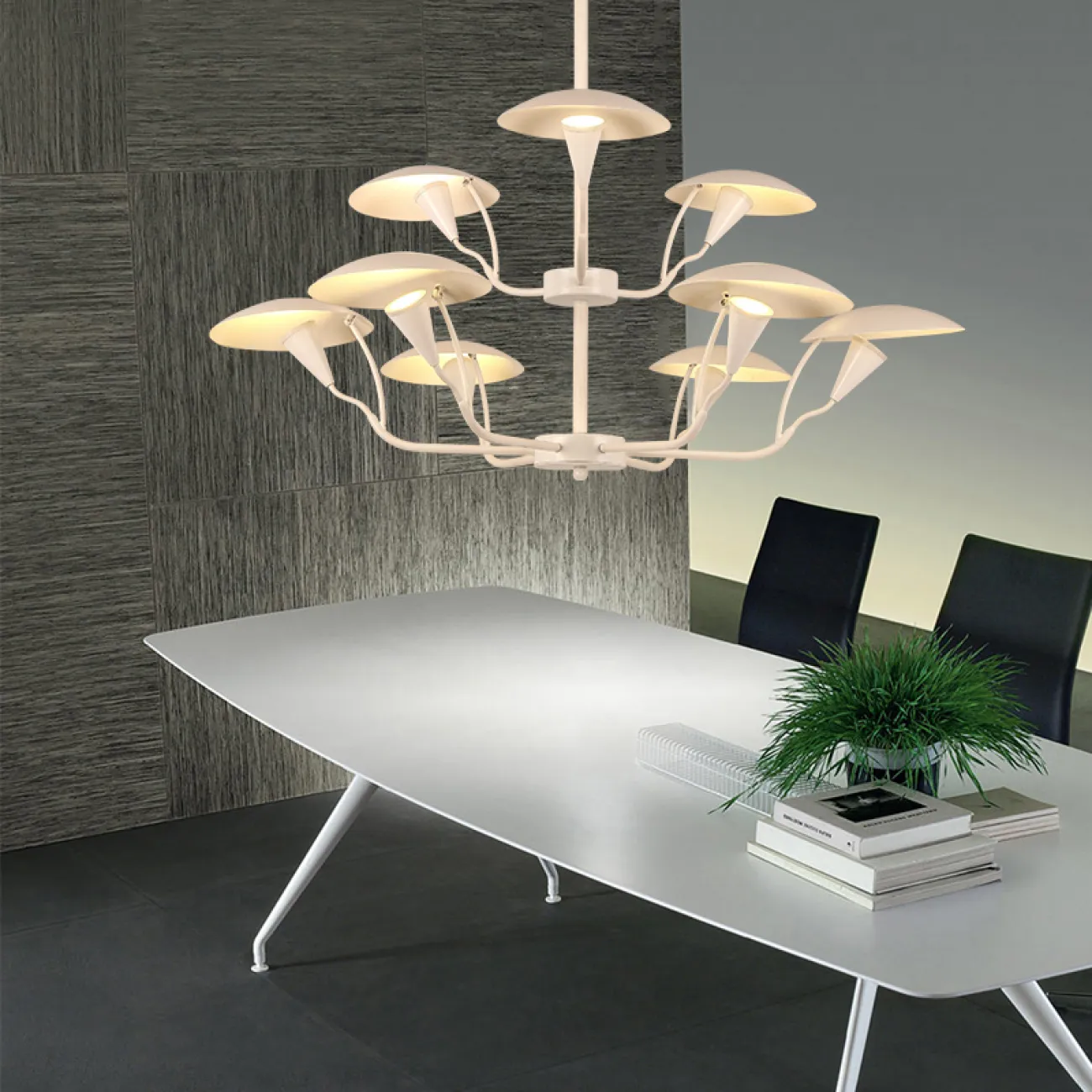 Люстра на штанге SHELT D83 Black от ImperiumLoft