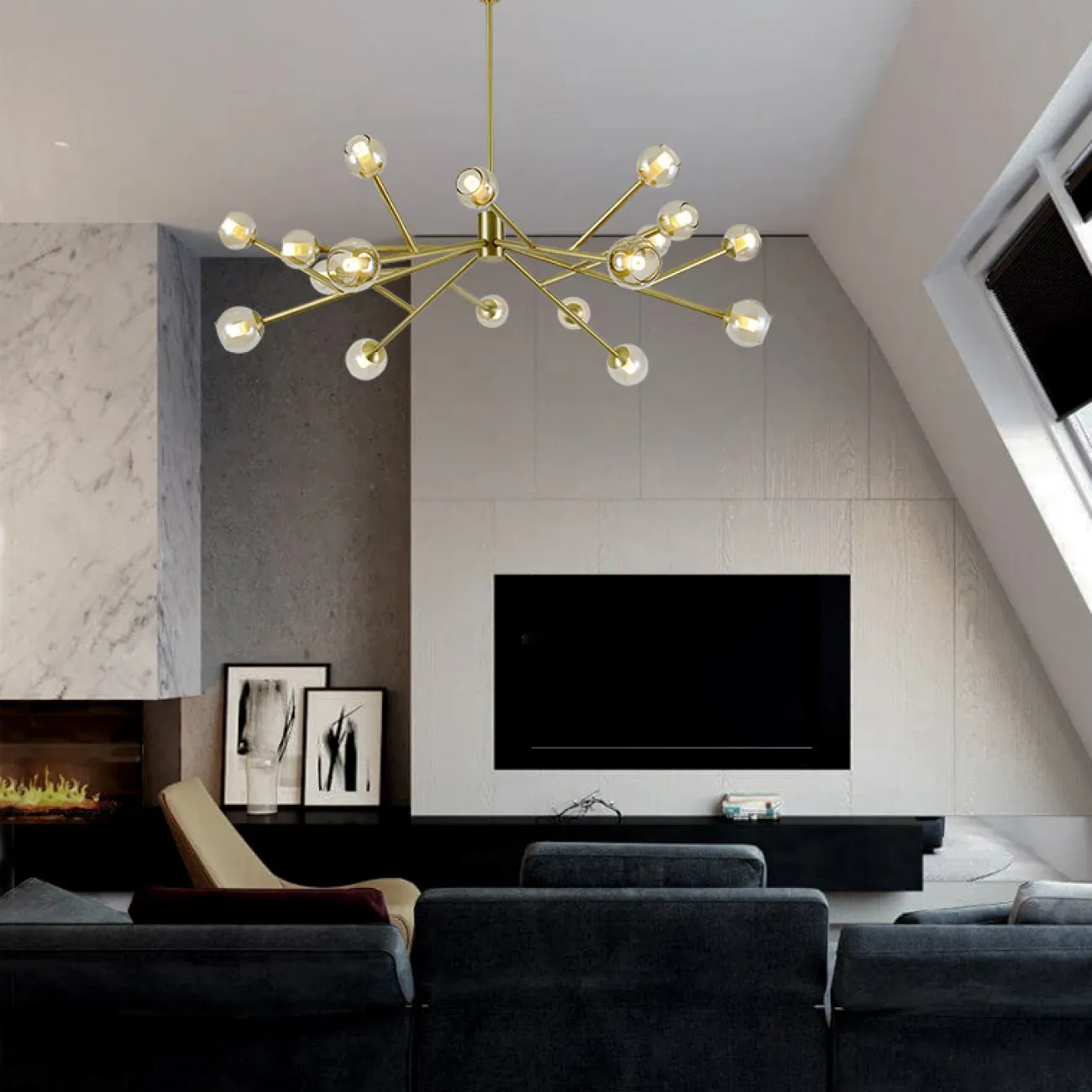 Люстра на штанге ASTRA GOLD от ImperiumLoft