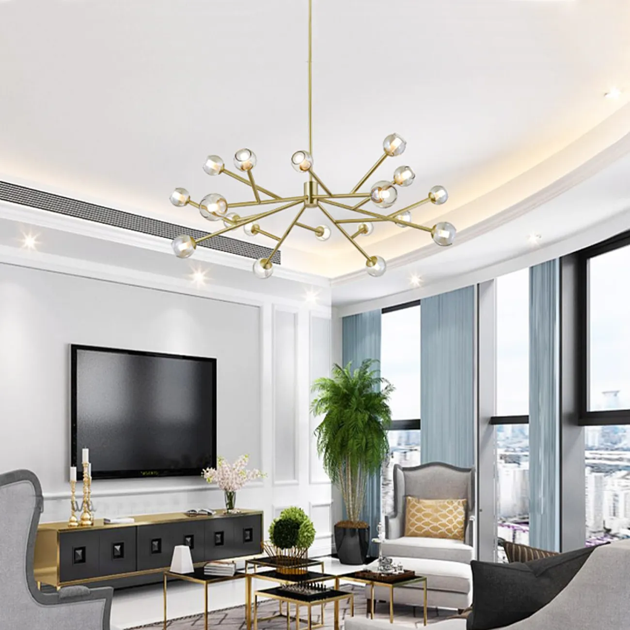 Люстра на штанге ASTRA GOLD от ImperiumLoft