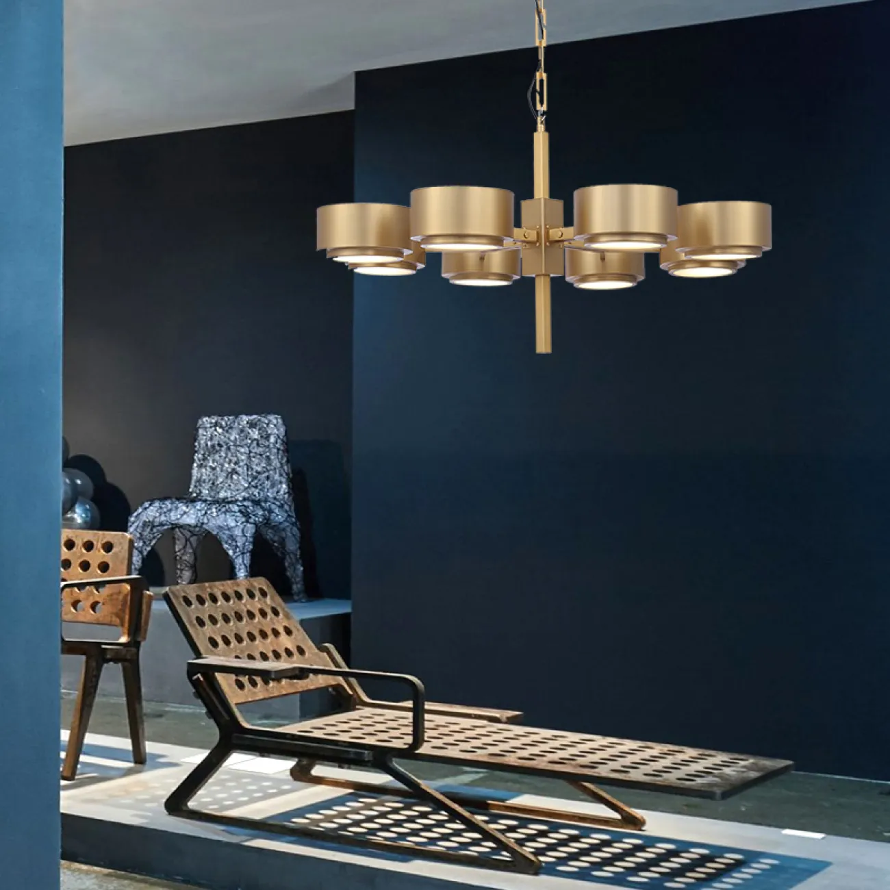 Подвесная люстра Hans-Agne Jakobsson Large Brass Chandelier for Markaryd in Sweden от ImperiumLoft