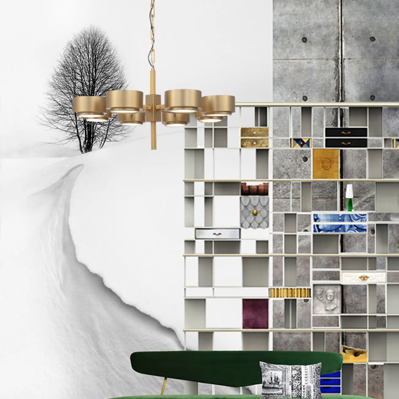 Подвесная люстра Hans-Agne Jakobsson Large Brass Chandelier for Markaryd in Sweden от ImperiumLoft