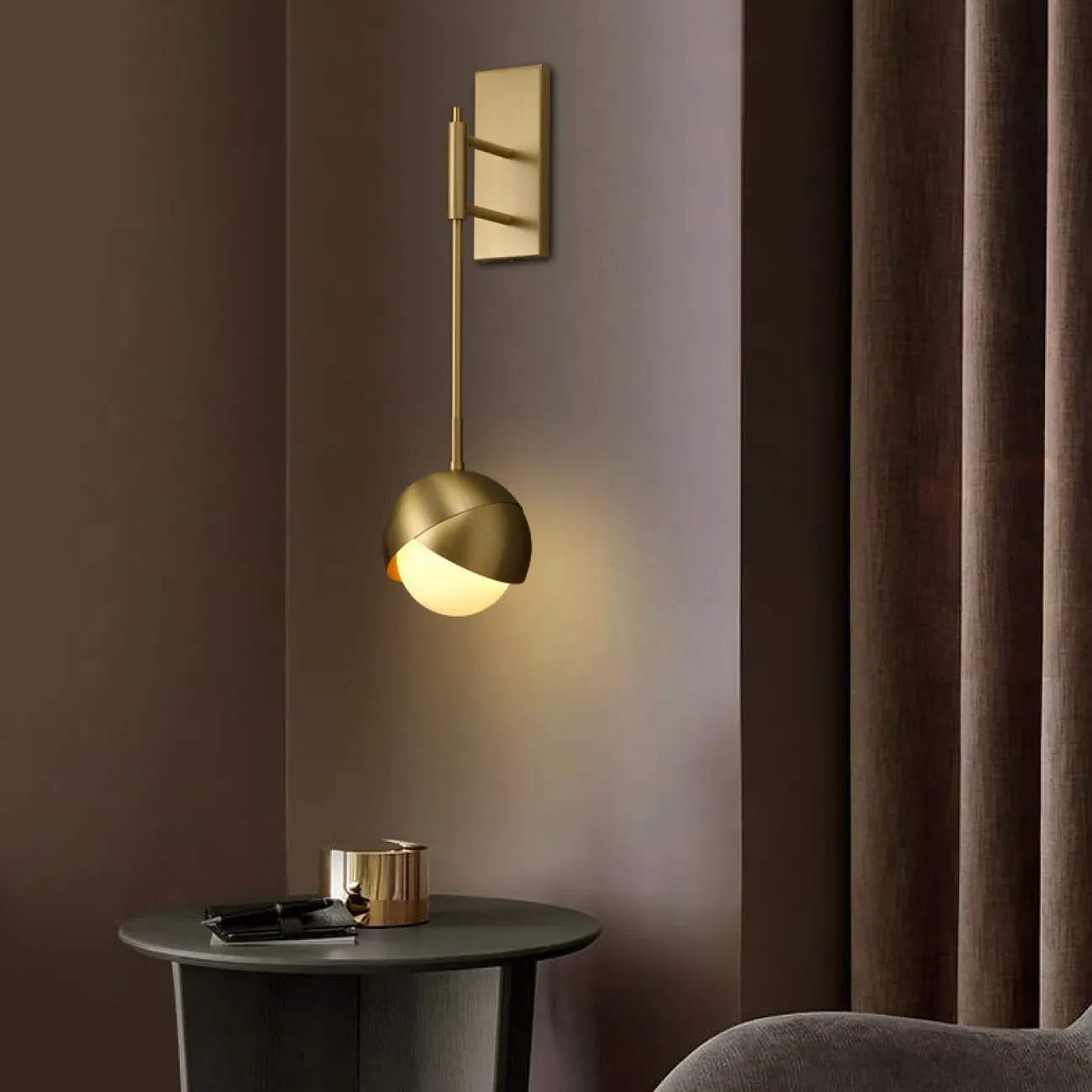 Настенный светильник FLORIS WALL B Bronze Black от ImperiumLoft