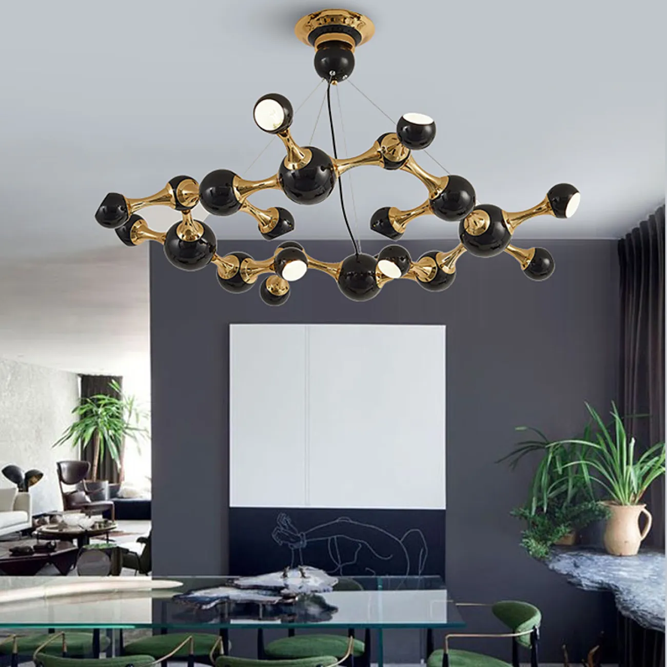 Дизайнерская люстра ATOMIC ROUND SUSPENSION от ImperiumLoft