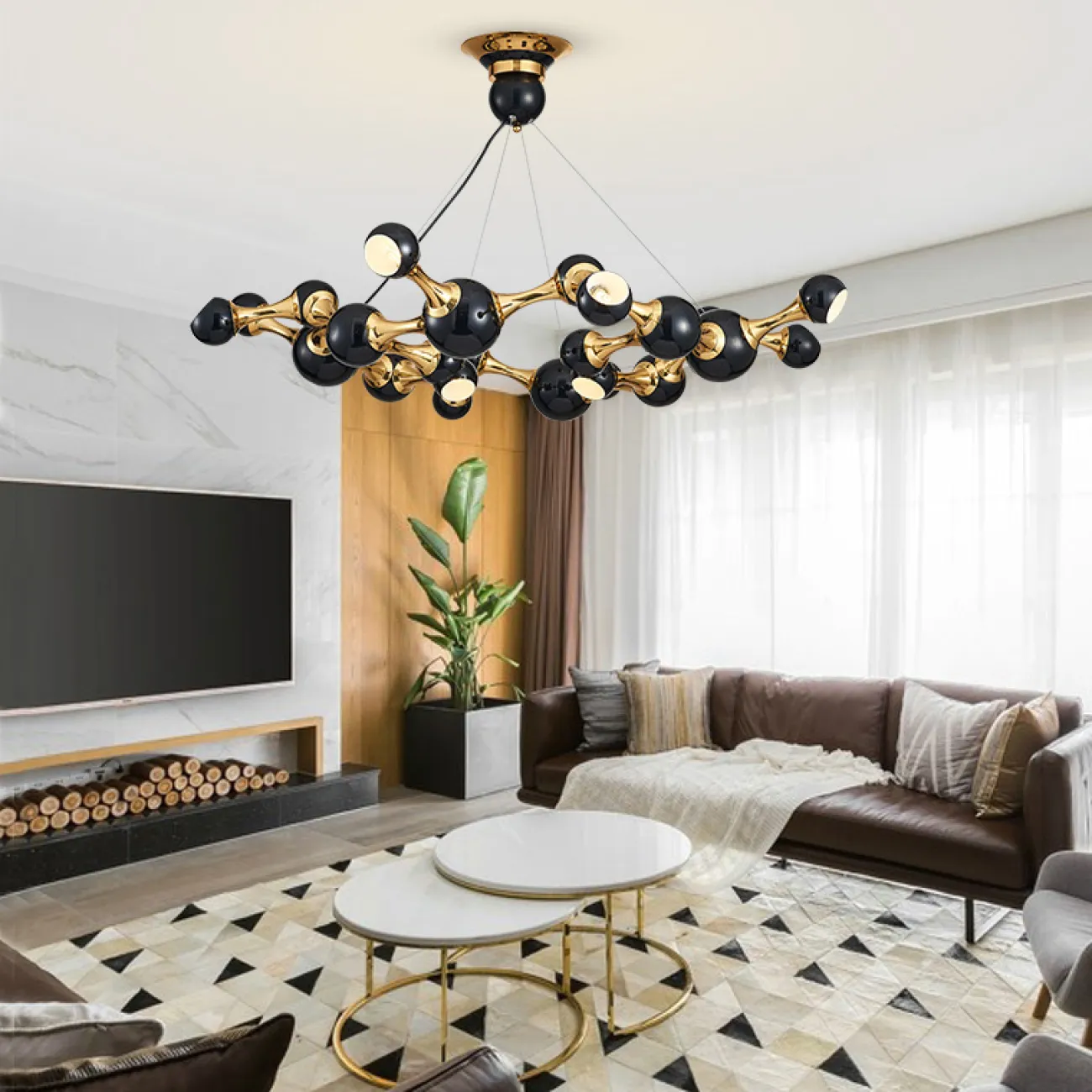 Дизайнерская люстра ATOMIC ROUND SUSPENSION от ImperiumLoft