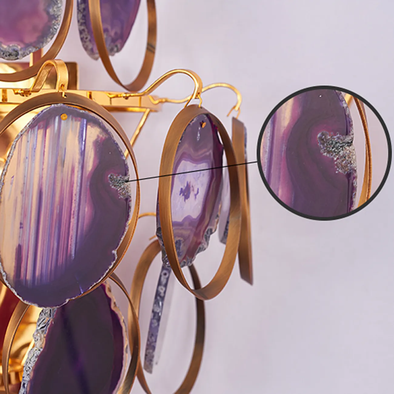 Бра AGATE WALL Purple от ImperiumLoft