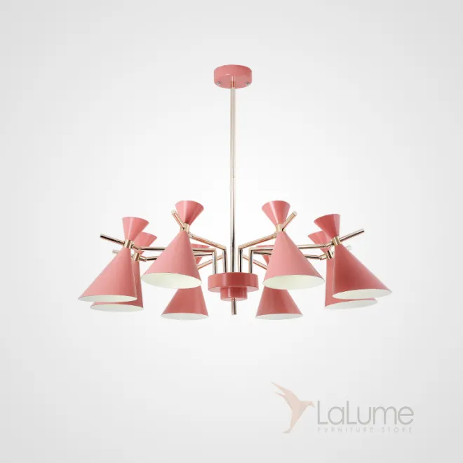 Люстра на штанге FRANKA D100 8 lamps Pink от ImperiumLoft