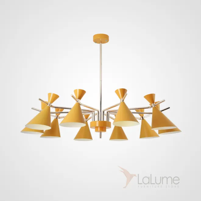 Люстра на штанге FRANKA D120 10 lamps Yellow от ImperiumLoft