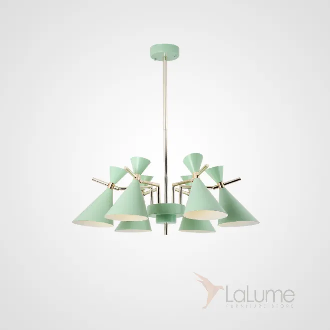 Люстра на штанге FRANKA D80 6 lamps Green от ImperiumLoft