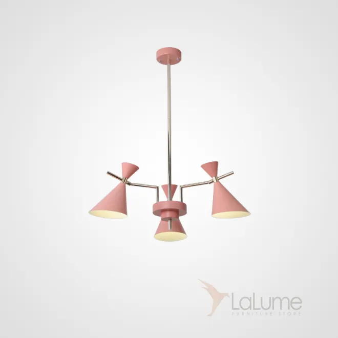 Люстра на штанге FRANKA D80 3 lamps Pink от ImperiumLoft