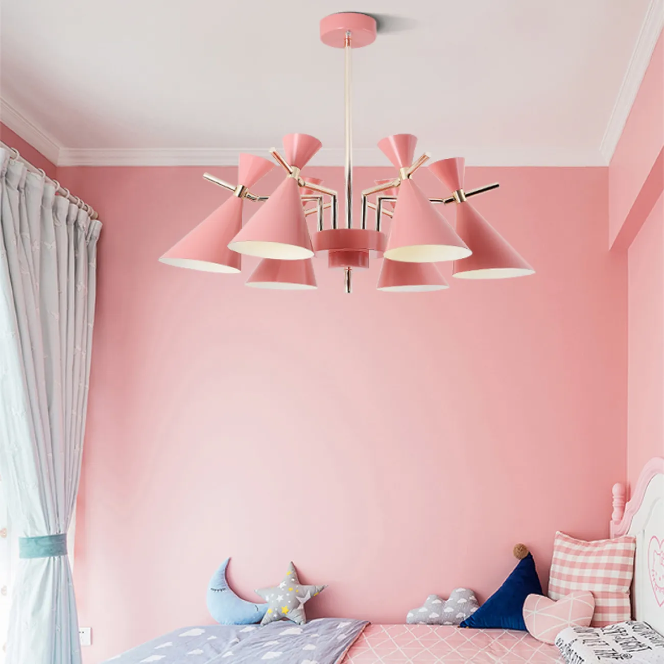 Люстра на штанге FRANKA D120 10 lamps Yellow от ImperiumLoft