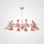 Люстра на штанге FRANKA D120 10 lamps Pink от ImperiumLoft