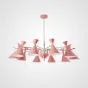 Люстра на штанге FRANKA D120 10 lamps Pink от ImperiumLoft