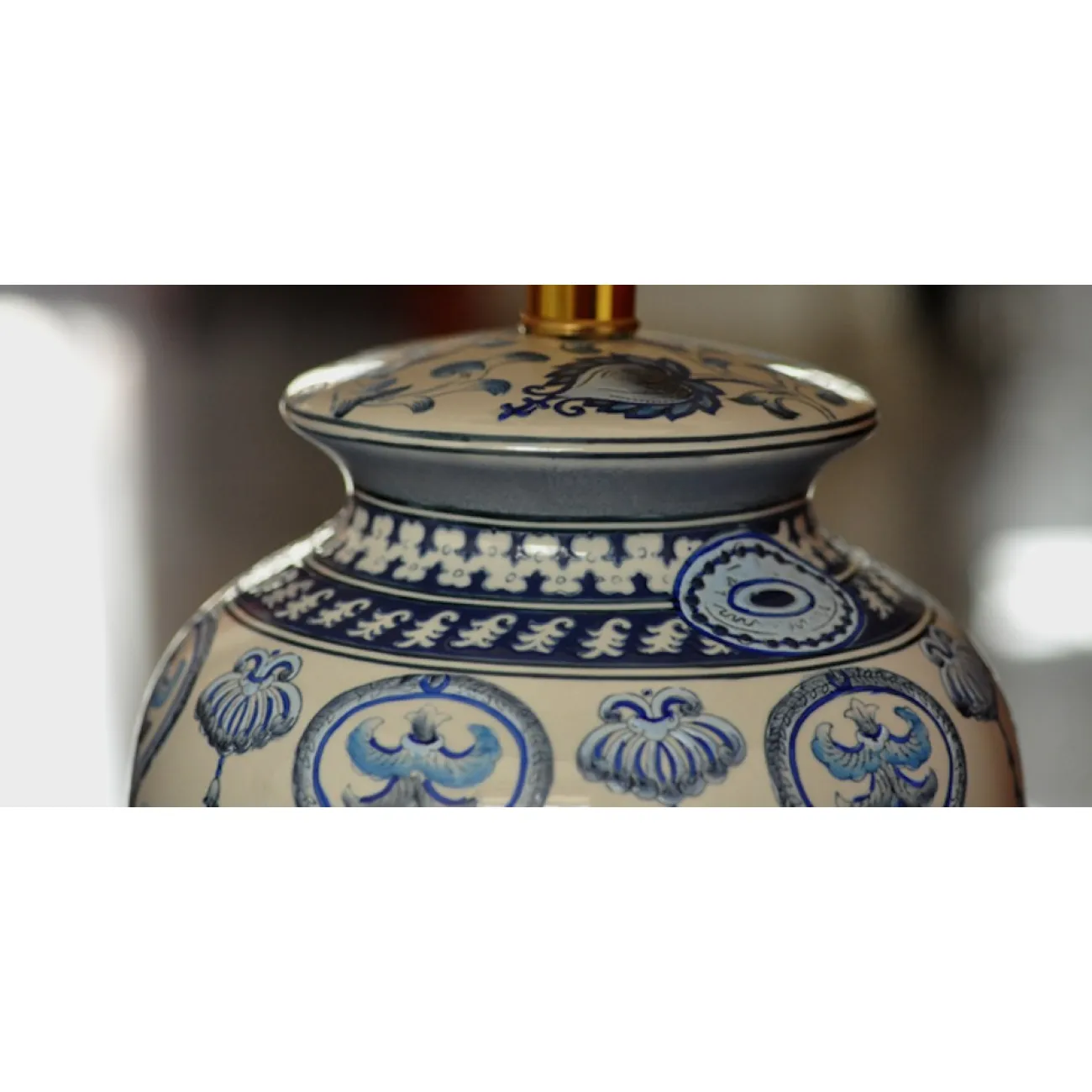 Настольная лампа Синий орнамент от LaLume Настольная лампа Синий орнамент от LaLume