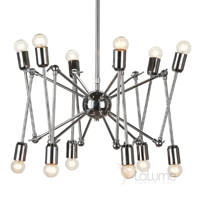 Подвесной светильник LOFT SPUTNIK CHANDELIER SPIDER Silver от LaLume Подвесной светильник LOFT SPUTNIK CHANDELIER SPIDER Silver от LaLume