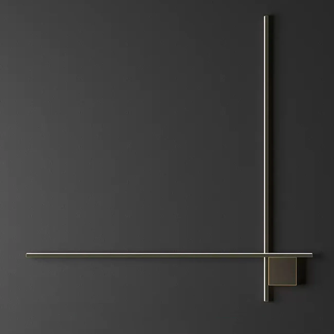 Серия настенных светодиодных светильников с прямоугольными перекрестными плафонами на квадратном креплении STICH B L100 Black Серия настенных светодиодных светильников с прямоугольными перекрестными плафонами на квадратном креплении STICH B L100 Black