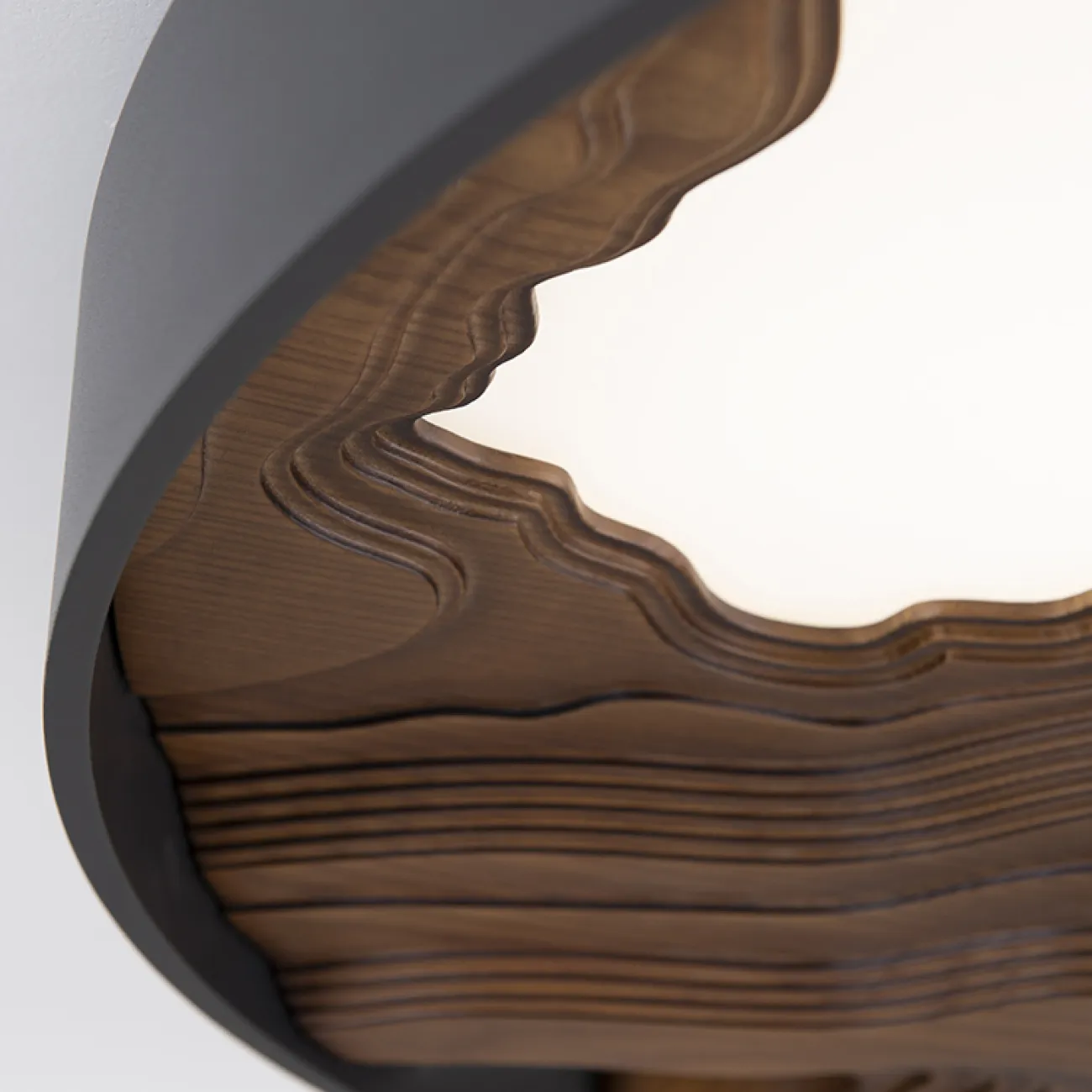 Серия настенных светодиодных светильников с деревянным декором на кольцевом корпусе ARNAR D81,5 Sand