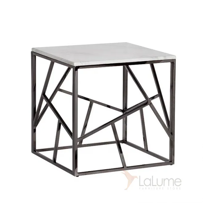 Приставной стол Serene Furnishing Dark Chrome Marble Top