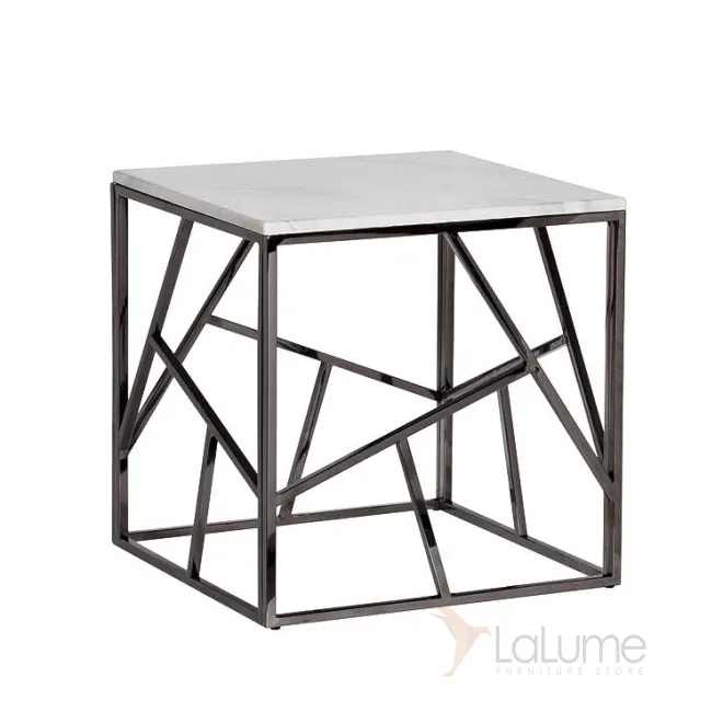 Приставной стол Serene Furnishing Dark Chrome Marble Top от LaLume